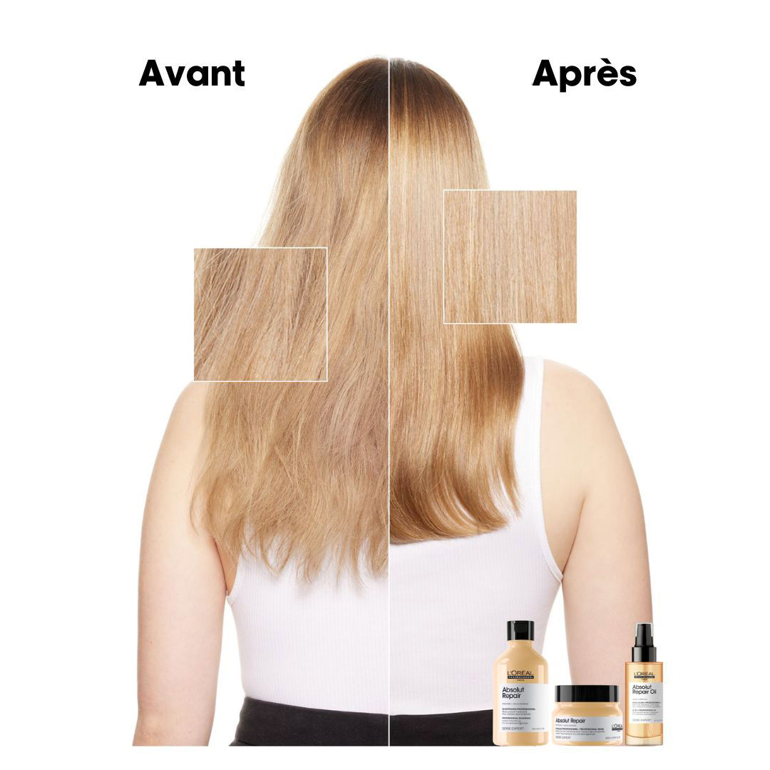 Avant / après utilisation de la gamme Absolut Repair